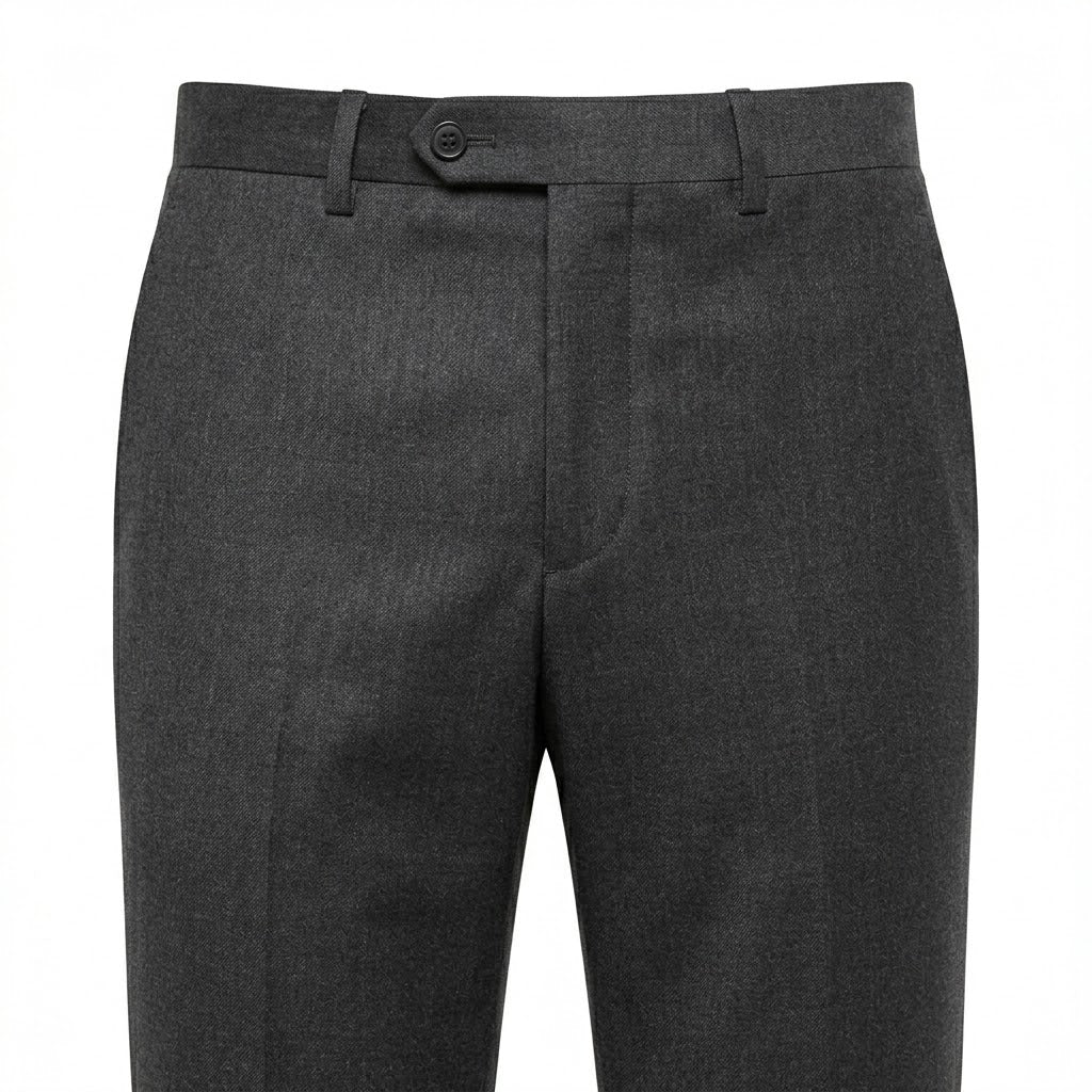 Premium Flat-Front Wool Trousers
